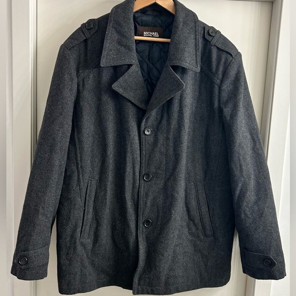Michael Kors Gray Wool Blend coat Men’s size XL